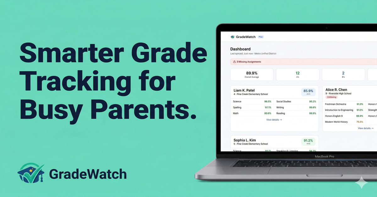 GradeWatch — Smarter Grade Tracking for Busy Parents
